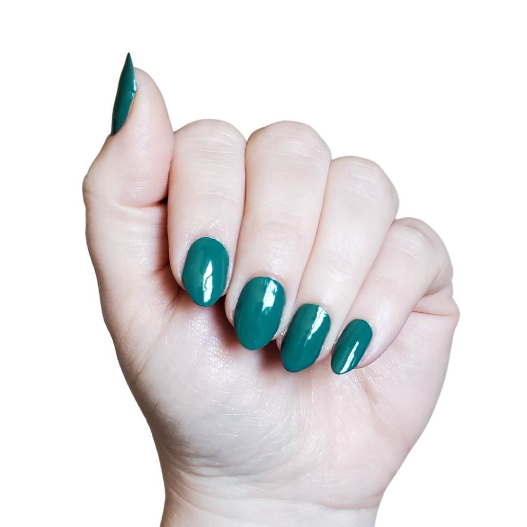 Deep Forest Green Nail Wrap Set