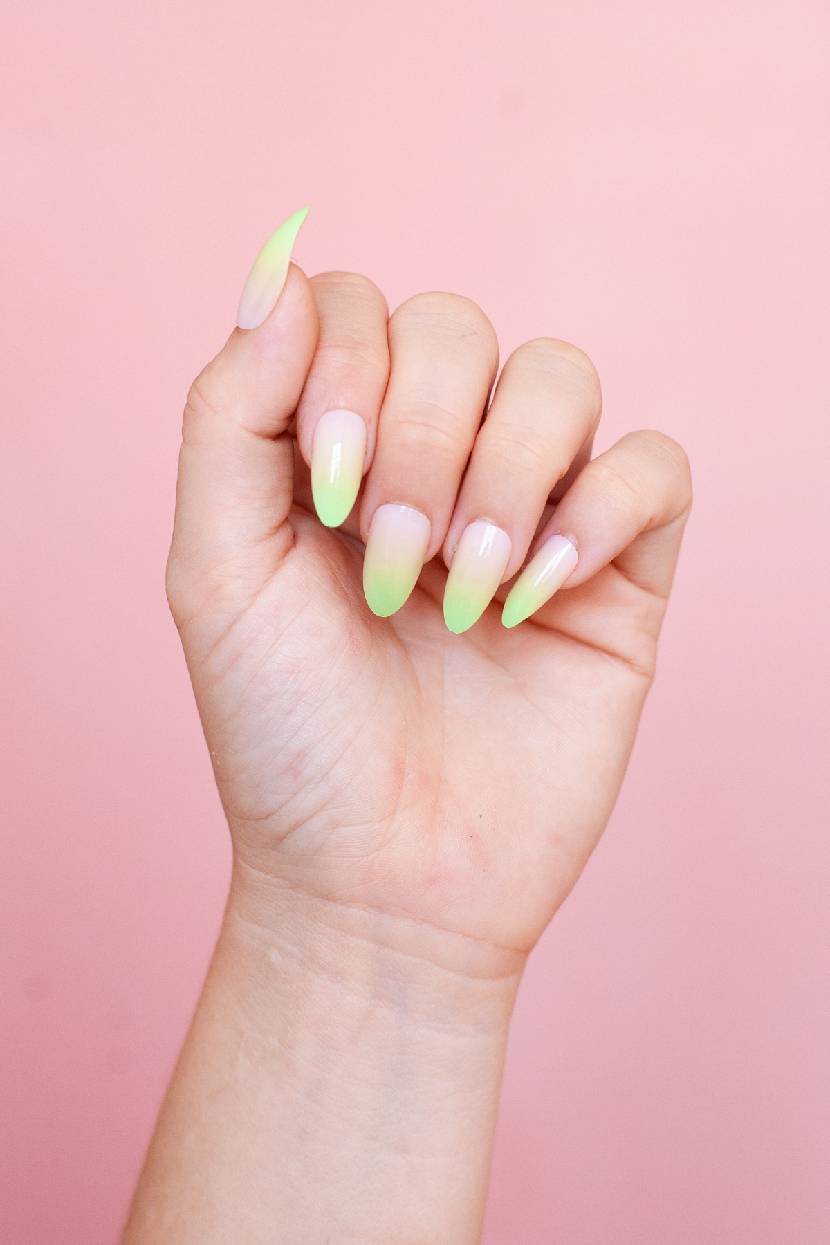 Lime Fade Press On Nail Set