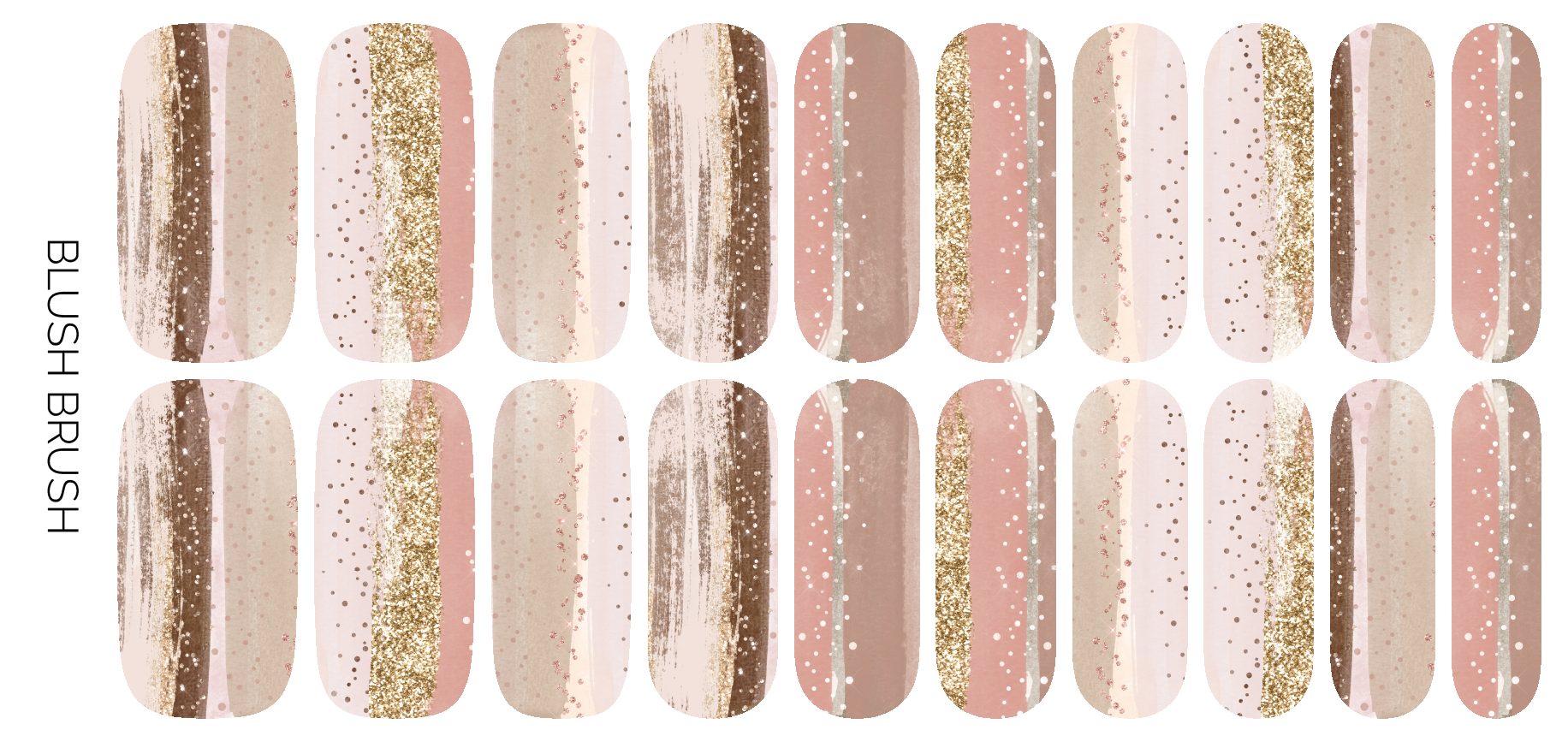 Blush Brush Nail Wrap Set