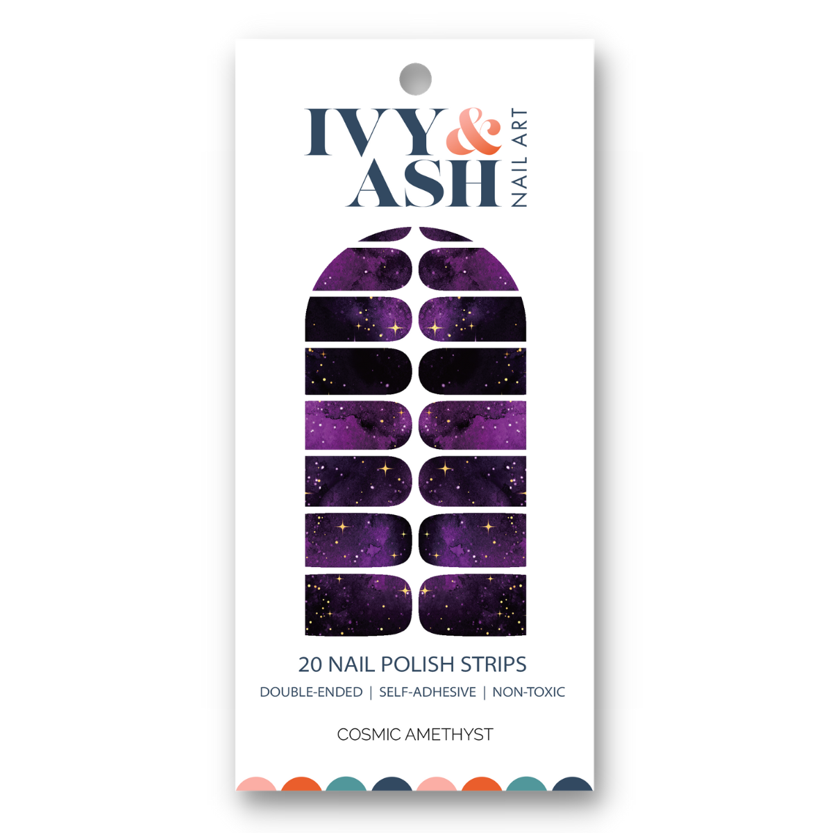 Cosmic Amethyst Nail Wrap Set