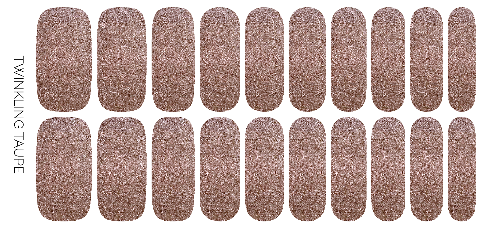 Twinkling Taupe Nail Wrap Set