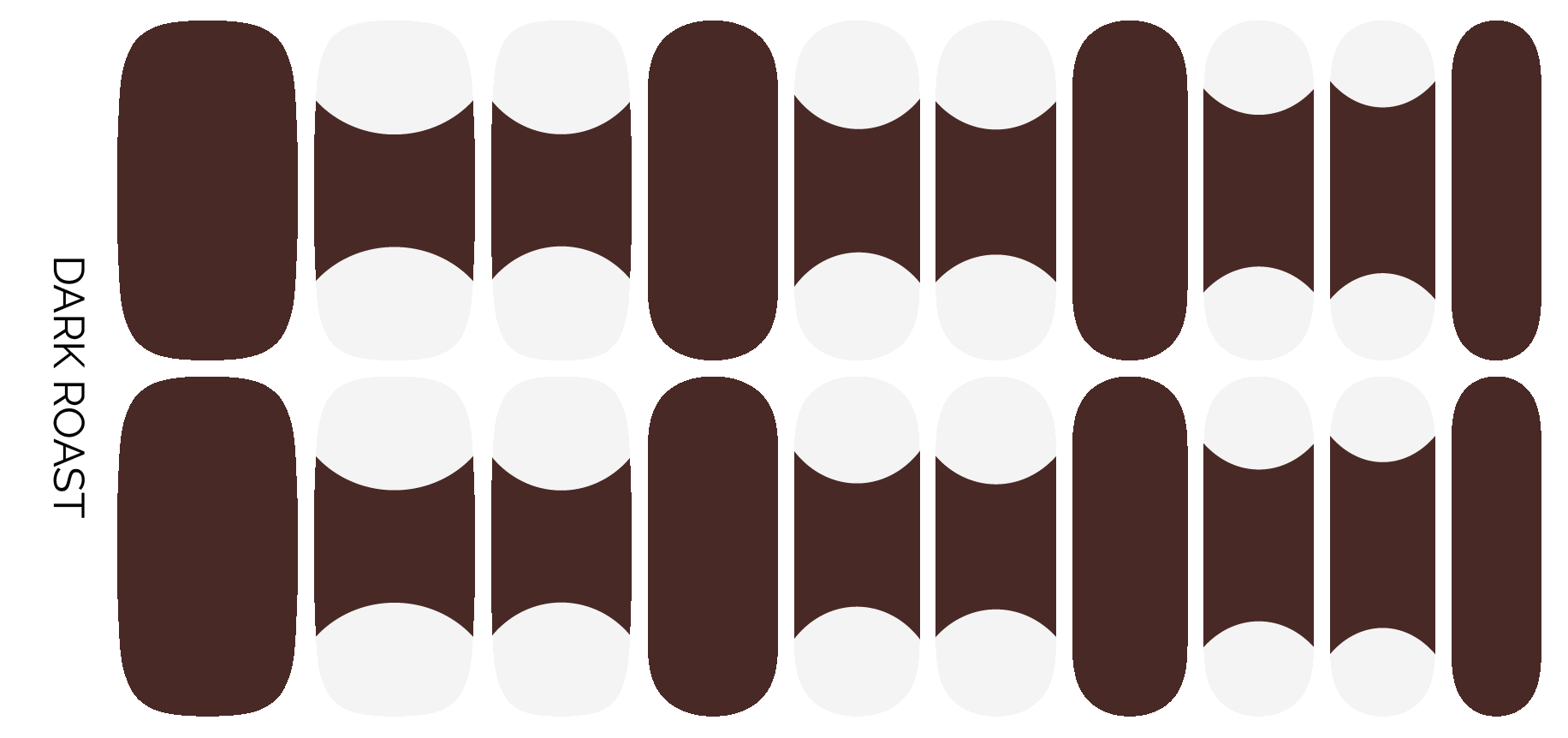 Dark Roast Nail Wrap Set