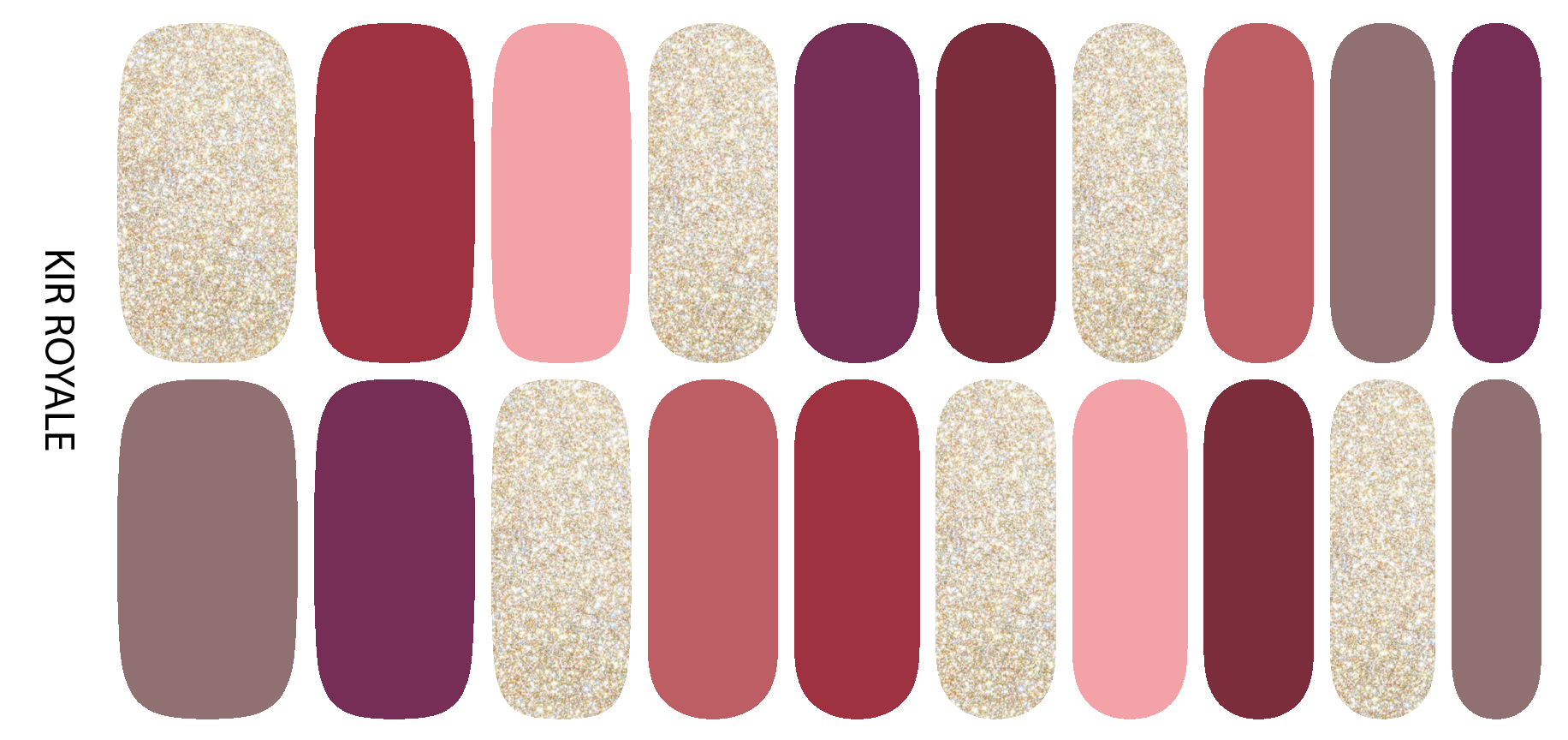 Kir Royale Nail Wrap Set