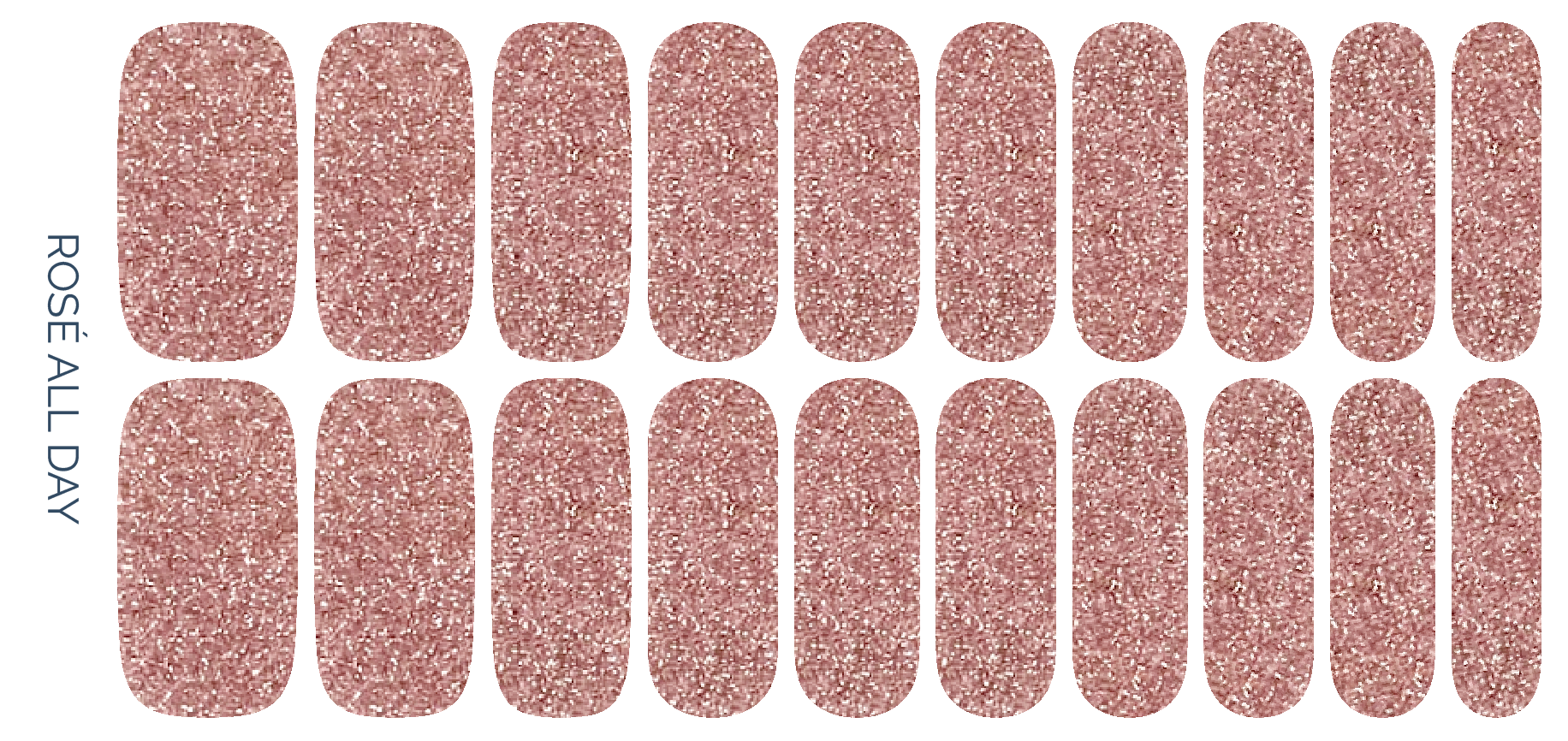 Rosé All Day Nail Wrap Set