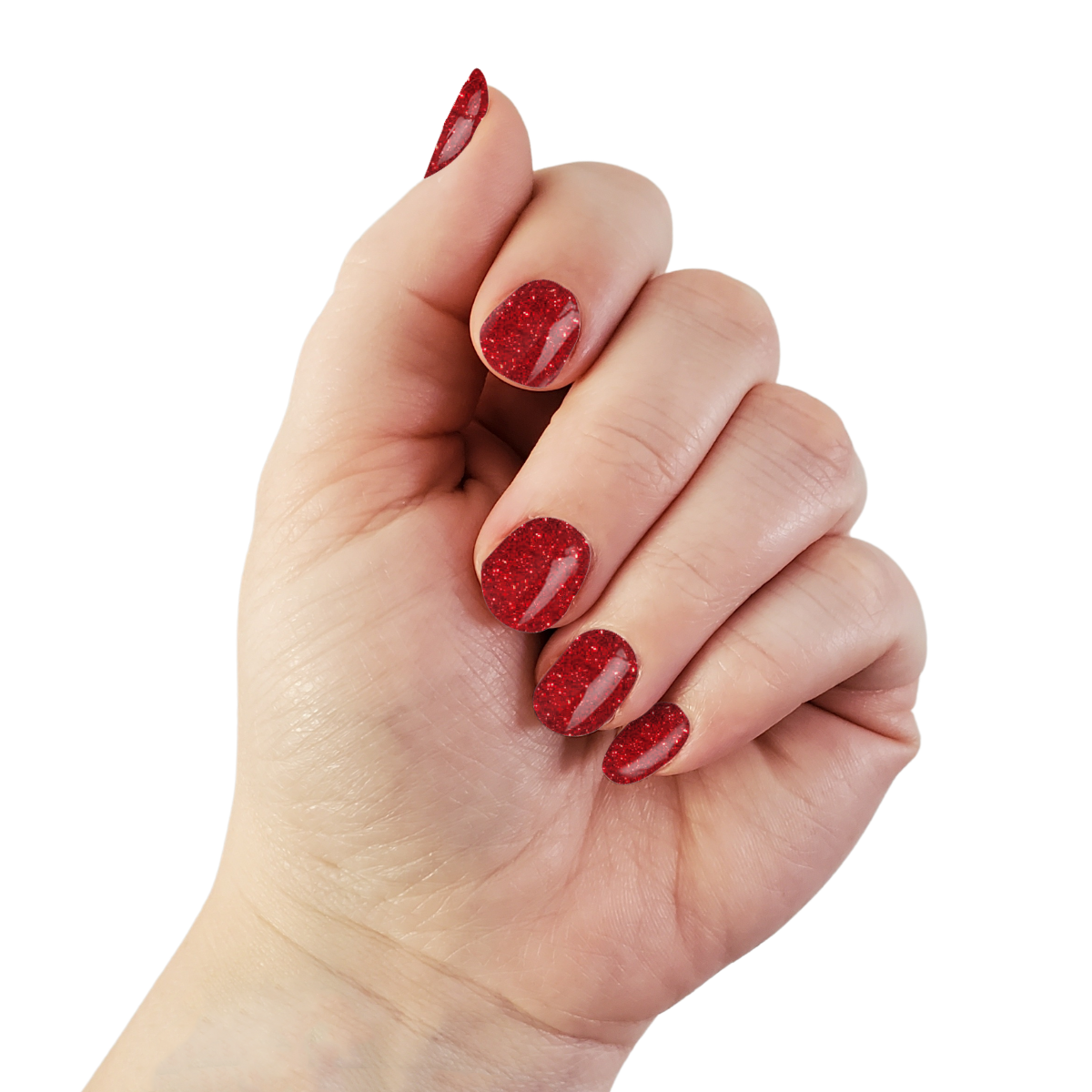 Rosy Red Sparkle Nail Wrap Set