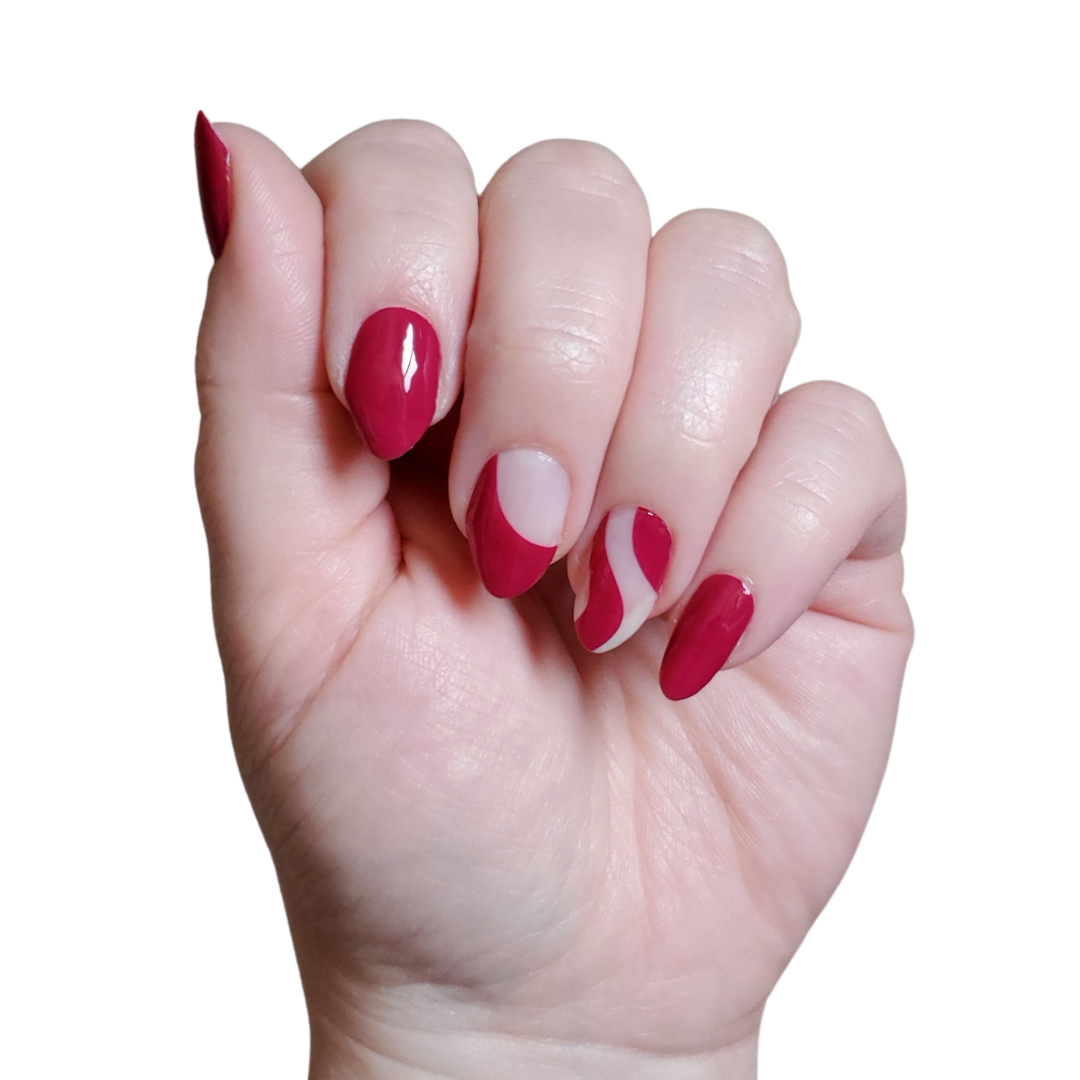 Raspberry Swirl Nail Wrap Set