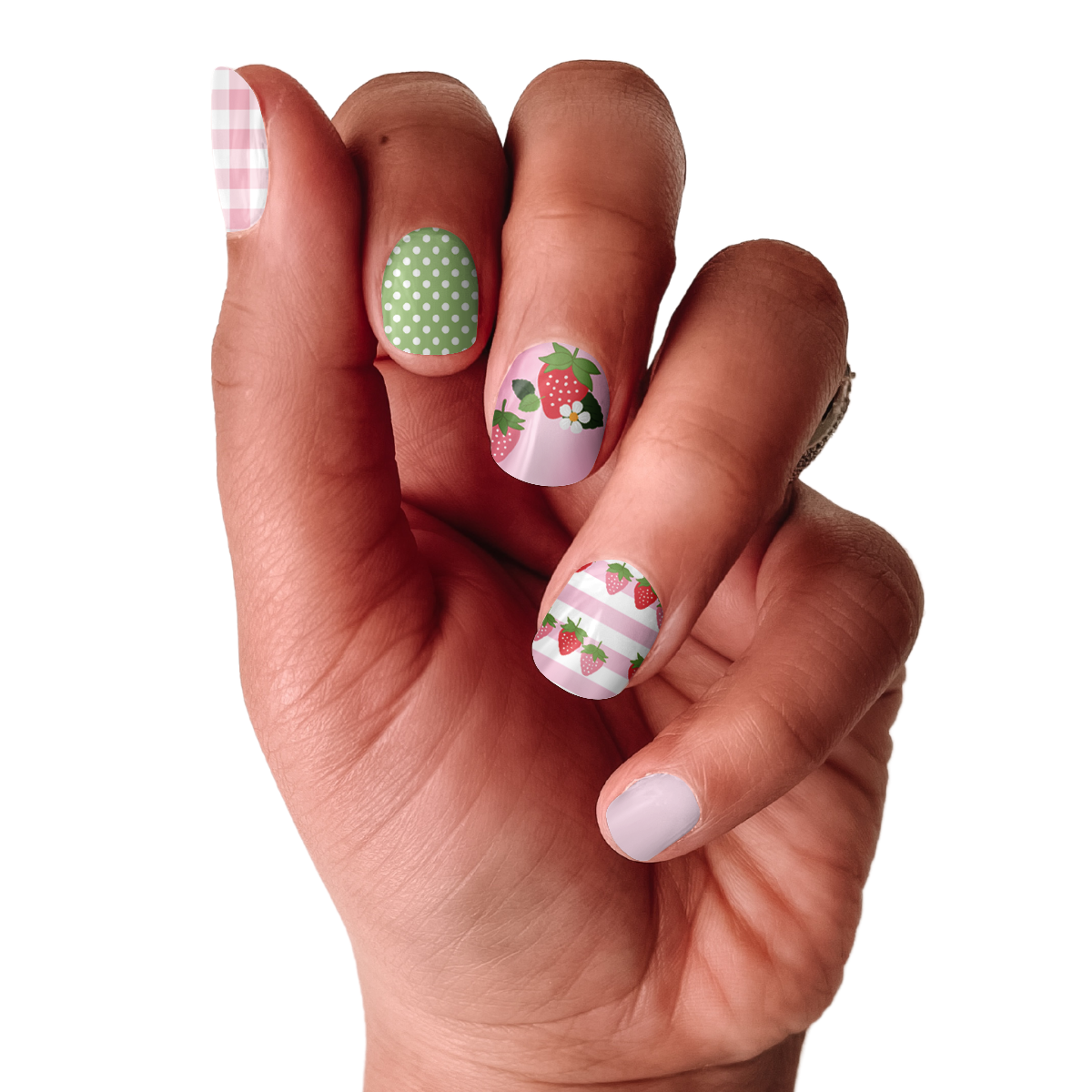 Strawberry Patch Nail Wrap Set