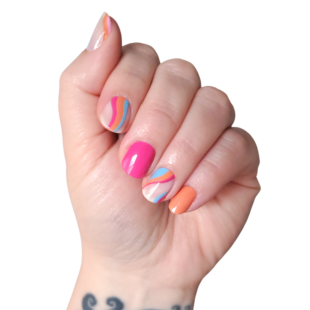 Summer Swirl Nail Wrap Set